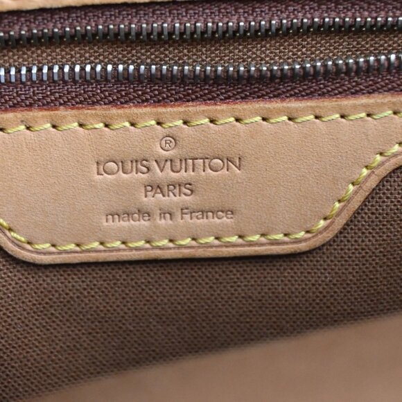 LOUIS VUITTON Cabas Mezzo Shoulder Bag Monogram Leather Brown - Picture 14 of 16